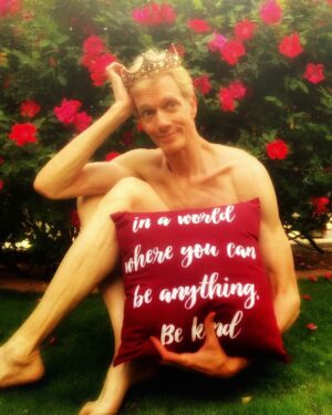 Doug Jones Instagram - That annual semi-nude birthday photo is here. To make it a happy 63rd, His Grace, Duke Douglas Jones of Sealand (an actual title, thank you @sealandgov ) has but one birthday wish — that we can all be kind to our fellow humans.
.
Thank you @krysjasewsalot for this lovely pillow).
.
#happybirthday #dougjones #seminude #oldnakedguy