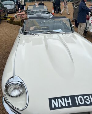Douglas Booth Instagram - Thanks so much for the INCREDIBLE ride @jaguar in The Queen’s platinum jubilee pageant! Truly a once in a lifetime experience 🇬🇧🎉