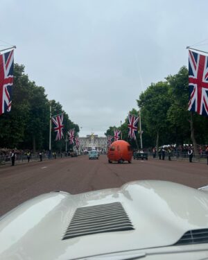 Douglas Booth Instagram - Thanks so much for the INCREDIBLE ride @jaguar in The Queen’s platinum jubilee pageant! Truly a once in a lifetime experience 🇬🇧🎉