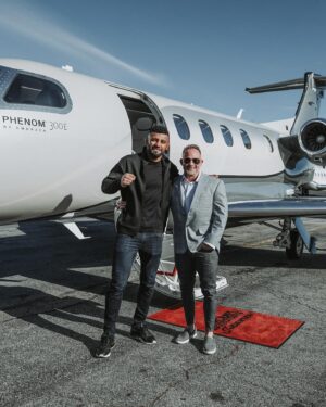 Douglas Lima Instagram - Taking this toy for a ride today! Congrats Bax this is an amazing accomplishment! I love seeing all your growth! Thank you for all the lessons in life and all the motivation all these years!! Hard work pays off!! ❤️✈️ @triadmechanical #phenom300e