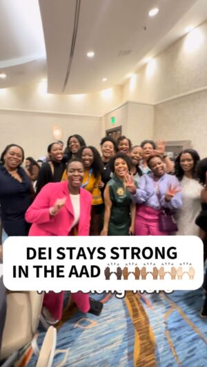 Dr. Meena Singh Instagram - 𝗗𝗘𝗜 𝗦𝗧𝗔𝗬𝗦 𝗦𝗧𝗥𝗢𝗡𝗚 𝗜𝗡 𝗧𝗛𝗘 𝗔𝗔𝗗//🙌🏿🙌🏾🙌🏽🙌🏼🙌🏻⁣
⁣
𝗗𝗲𝗿𝗺𝗮𝘁𝗼𝗹𝗼𝗴𝘆 𝘀𝗮𝘃𝗲𝗱 𝘁𝗵𝗲 𝗵𝗼𝘂𝘀𝗲 𝗼𝗳 𝗺𝗲𝗱𝗶𝗰𝗶𝗻𝗲 this past weekend. We strongly appreciate all our colleagues and friends who worked tirelessly in front & behind the scenes to keep the AAD DEI initiative alive. We appreciate the overwhelming show of support for diversity by members from literally all backgrounds, race, religion, ethnicity, gender & sexual identities that stood side by side to make this possible. ⁣
⁣
This was not the first time DEI has come under attack in our specialty but we hope it’s the last…either way, we stand ready. ⁣
⁣
A special thanks to @drdinamd @jeaninedownie @drwendyrobertsyouthbooster for taking the initiative to write the resolutions that lead to the outcome we now celebrate. ⁣

#aad2024 #dermatology #skin #blackdoctors #diversity
