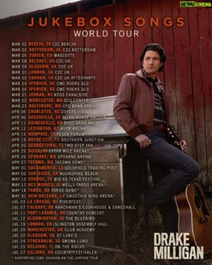 Drake Milligan Instagram - HERE WE GO! We’re bringing that Friday night feeling all around the world this year. Tickets for the Jukebox Songs World Tour are on sale now, so grab yours and we’ll see you out there!