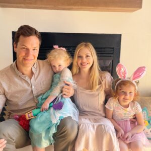 Dreama Walker Instagram - Despite the fact that Brighton wouldn’t wear her Easter dress and I tripped over my Hanalei while I was vacuuming backwards (?) 😂 We had a fantastic Easter. Hope everyone else also enjoyed this spring time version of sitting around eating lots of food plus candy and pastel. 🐣