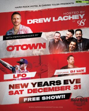 Drew Lachey Instagram - Putting my hosting hat back on this New Years Eve at @hardrocktulsa! It’s sure to be a great night with some stellar performances. Come join me to ring in the new year! 🎉🥳
