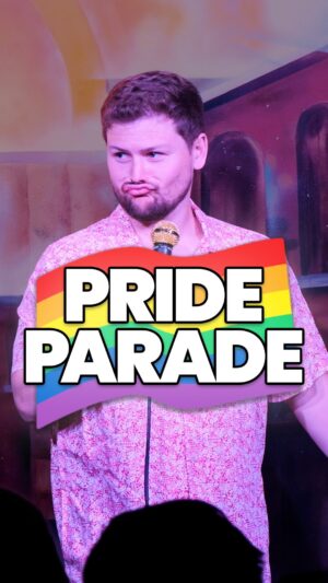 Drew Lynch Instagram - Don’t rain on the parade 

#comedy #pride #parade