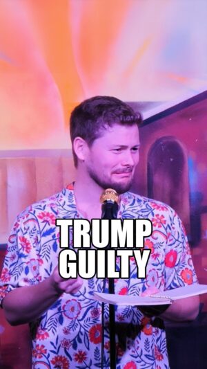 Drew Lynch Instagram - I won’t kiss and tell… but there’ll be signs

#trump #guilty #stormywithachanceofprison #standup #comedy