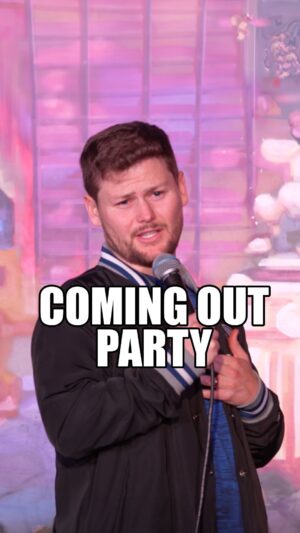 Drew Lynch Instagram - Before you get mad at me,  I got hired by a friend to write gay jokes for his coming out party. So don’t get all shitty. Whoops, the jokes have already started. 

 #gay #jokes #standup #drewlynch