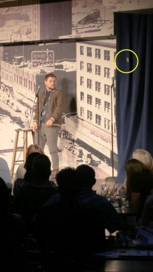 Drew Lynch Instagram - It’s not every day you get someone so mad they throw a lemon wedge at you. FULL VIDEO ON MY YOUTUBE. #comedy #standup #crazy #lady #lemonwedge
