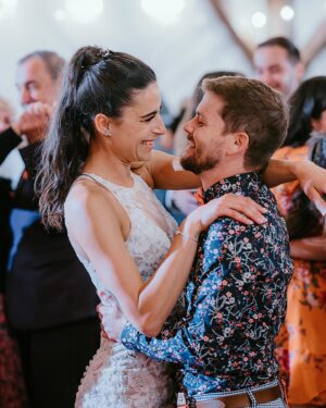Drew Lynch Instagram - -PHOTO LOCOMOTIVE- 

Happy anniversary to my beautiful wife 🥹 Everyday I get to hang out with the person who makes me laugh the hardest. Thank you for saying yes. Thank you for our beautiful life. Please indulge a slideshow of our wedding day below, if you so choose… 

1) peep my bow tie upstaging her wedding ring 
2) I guess rain is good luck but also it’s annoying ? 
3) we cut the cake with an axe because Vermont is a savage land 
4) moments after someone caught the bouquet 
5) the bouquet (not joking) 
6) the local Vermont alcohol (maple syrup)