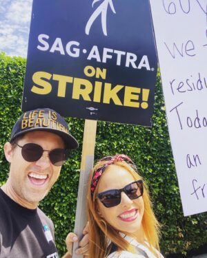 Drew Seeley Instagram - #sagaftrastrong #sagaftrastrike 🪧WGA & SAG-AFTRA showing up to make change HAPPEN! Keep the energy ⬆️🤟🙌