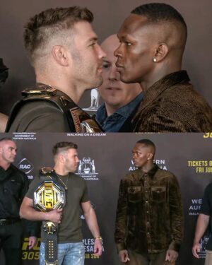 Dricus Du Plessis Instagram - Dricus du Plessis commented on Israel Adesanya’s new hobby 😳 #UFC305