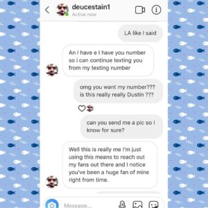 Dustin Milligan Instagram - catfish for breakfast courtesy of @deucestain1