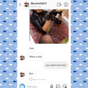 Dustin Milligan Instagram - catfish for breakfast courtesy of @deucestain1