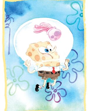 Dustin Nguyen Instagram - happy birthday @spongebob 🟨👖

5x7 watercolor on 300lb Fabriano hotpress 

#spongebob #nicklodeon