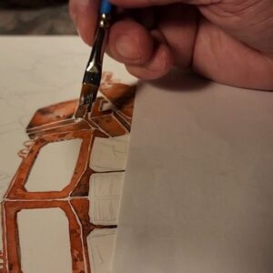 Dustin Nguyen Instagram - SpongeBob painting process

11x17 watercolor on 300lb softpress