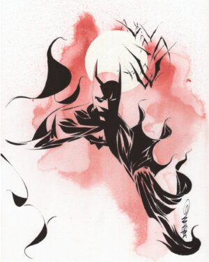 Dustin Nguyen Instagram - a Batman piece I did for a show in Paris a while back