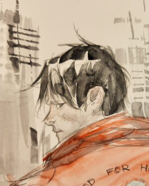 Dustin Nguyen Instagram - retouching some older drawings, I absolutely love the way watercolor looks on bristol board. my favorite thing about watercolor is it paints itself and throwing it on a paper that doesn't really want to take makes it even more fun.

Kaneda, 11x14" illustration of Kaneda watercolor and graphite on smooth bristol board

#akira