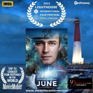 Dwayne Cameron Instagram - PROUD to announce June has been accepted into the LIGHTHOUSE INTERNATIONAL FILM FESTIVAL in New Jersey ❤️🇺🇸❤️

LIFF has been running for the past 15 years in Long Beach Island, New Jersey and is voted as one of "The 25 Coolest Film Festivals in the World" by @moviemakermag 🎥🌟🎬

Thank you @lighthouseinternationalfilm

For more info visit link in bio.

For updates also follow @june.film

#juneshortfilm #nzfilm #liff #lighthousefilmfestival #scifi #sciencefiction #filmmaking #filmfestivals #filmfestival #filmfreeway #screenwriting #directorslife #actorslife #screenwriterslife #screenwriting #screenwriter #screenwriters #filmmaker #filmmakers #officialselection #sundance #tribecafilmfestival #sxsw #cannesfilmfestival #tiff #sundancefilmfestival #showrunner