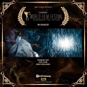 Dwayne Cameron Instagram - PROUD to announce June is the WINNER of BEST VISUAL EFFECTS at the CANNES WORLD FILM FESTIVAL❤️🇫🇷❤️

Congratulations to CHARLIE TAIT and our entire team at @weta_digital and @wetafxofficial ✨🧙‍♂️✨

For more info visit link in bio.

For updates also follow @june.film

#juneshortfilm #nzfilm #cannes #cannes2023 #cannesfilmfestival #cannesworldfilmfestival #scifi #sciencefiction #filmmaking #filmfestivals #filmfestival #filmfreeway #screenwriting #directorslife #actorslife #screenwriterslife #screenwriting #screenwriter #screenwriters #filmmaker #filmmakers #officialselection #sundance #tribecafilmfestival #sxsw #cannesfilmfestival #tiff #sundancefilmfestival #showrunner