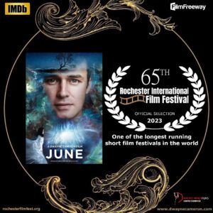 Dwayne Cameron Instagram - EXTREMELY HONORED to announce June has been accepted into the ROCHESTER INTERNATIONAL FILM FESTIVAL in Rochester, New York❤️🇺🇸❤️

Rochester International Film Festival is one of the longest continuously running film festivals in the world!! 🌎 This year they celebrate their 65th Anniversary!! 🎥🌟🎬

Thank you @rochester_film

For more info visit link in bio.

For updates also follow @june.film

#juneshortfilm #nzfilm #riff #rochesterfilmfestival
#rochesterinternationalfilmfestival
#scifi #sciencefiction #filmmaking #filmfestivals #filmfestival #filmfreeway #screenwriting #directorslife #actorslife #screenwriterslife #screenwriting #screenwriter #screenwriters #filmmaker #filmmakers #officialselection #sundance #tribecafilmfestival #sxsw #cannesfilmfestival #tiff #sundancefilmfestival #showrunner