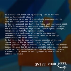 Dylan Haegens Instagram - We zijn een tijd weg geweest en er gaat veel veranderen dit jaar. Wat dat precies is? Check de nieuwe video in mijn bio. En hou je van lezen? Swipe dan, want Marit kan altijd mooi dingen op papier verwoorden.