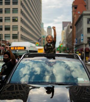 Ebonée Noel Instagram - I'm BLACK and I'm PROUD.✊🏾🖤 Grateful to all of you the world over who have stood up to fight with and for US this last 2 weeks. Despite the fact that a lot of you took WAY too long to get here, ya'll have brought me to tears almost every day. 
Now don't forget who this is all for and KEEP GOING.

Rp @flattopphotography
・・・
America, y’all hear us now? We’re black and we’re proud ✊🏾🖤
.⠀
Marching yesterday with hundreds of people in downtown Brooklyn, I saw this young kid launch through his sunroof to join in protest. Jaw dropped, screaming in unison. His black power fist clinched with the angst of the zeitgeist.
.⠀
It’s time for each of us to make a decision—what side of history do you want to be on when the dust finally settles?