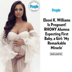 Eboni K. Williams Instagram - Eboni K. Williams is getting ready for a new reality. ❤️

PEOPLE can exclusively reveal that the Real Housewives of New York City alumna and Equal Justice with Judge Eboni K. Williams star is pregnant with her first child — a girl, due August 16.

The happy news comes two years after Williams revealed she was using her frozen eggs to pursue motherhood via sperm donation and in vitro fertilization (IVF).

“Anybody who’s gone through IVF or attempted IVF will tell you so many things have to go right for the final result of this journey to be a baby,” Williams says. “That’s why I’ve called this ‘my remarkable miracle,’ because it really does feel like I’ve been the recipient of some very enormous favor from God above.” 

Tap the link in our bio to read the full story. l 📷: Lola Melani Photography