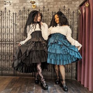 Ebony Bowens Instagram - The Fairy Lace Corset Skirt from @atelier_pierrot is so gorgeous in person 🥀 It’s the sort of garment I thought I’d never be able to enjoy, but the plus sizes really are a game changer ♥️ @atelier_pierrot_english 

#eglcommunity #eglfashion #gothlolita #blacklolita #plussizelolita #atelierpierrot #harajukufashion #ロリータ #ロリータファッション #ゴシックロリータ #プラスサイズロリータ #アトリエピエロ