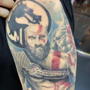 Ed Boon Instagram - Check out the Mortal Kombat and God of War tatoos on @ricardojuarezbr who also happens to voice Noob Saibot and (Injustice2) Hellboy for our games!