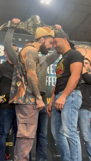 Eddie Alvarez Instagram - GOOSE BUMPS 👑 of Violence @ealvarezfight @platinummikeperry #BKFC56 #FaceOff