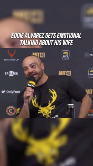 Eddie Alvarez Instagram - “When she yells, let her yell guys. She cares and I have four kids, so let her yell.“ 🖤
