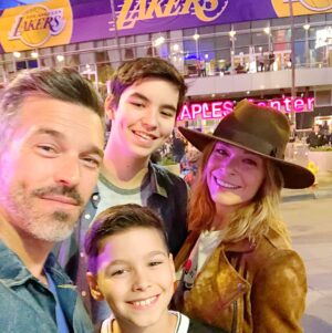 Eddie Cibrian Instagram - My youngest has been waiting for this game since the beginning of the NBA season to see his favorite player @russwest44 play in person. The Lakers were disappointing 👎 Westbrook, however, was not! 👍Thank you for taking the time to say Hi to my son 😎 #lakers #thunder #onehappykid 😁