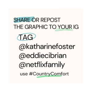 Eddie Cibrian Instagram - Y’all wanna a chance to win a signed #countrycomfort 🎸 !??
Here’s what you need to do: 
- swipe right and screenshot  the second graphic on this post 
- Share it to your IG 
- Tag me, @katharinefoster and @netflixfamily using the hashtag #countrycomfort so we can see it! That’s all!! 
- The winner will have the guitar shipped to their doorstep! 
Good luck y’all 🎸🤠 #countrycomfortstreamingnow