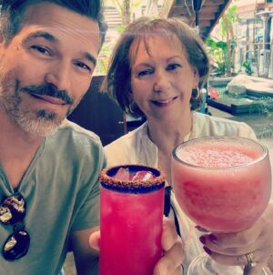 Eddie Cibrian Instagram - This Cuban Mama right here is ALL LOVE 🥰❤️ Happy Mother’s Day to my beautiful Mom and to ALL the beautiful Moms out there...you make the world go round 💫 🥂 #maragaritamama #luckyson #shekindabrokethemold