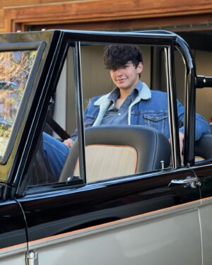 Eddie Cibrian Instagram - 15 on the 15th! 🎉Someone’s getting closer to making his way into the drivers seat 👀… not this car though 😂 Happy 15th @jakecibrian 💛💛💛 #onlywantstodriveclassics #birthdayboy