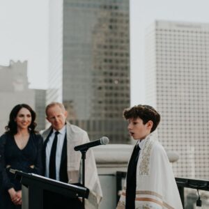 Eden Riegel Instagram - So… this happened. Still processing. We are beyond proud of this amazing kid. He worked so hard (without having to be reminded once!) and was actively involved in planning even small details of his Bar Mitzvah. He learned Hebrew for the first time, and read his portion, sang, and recited numerous prayers beautifully, with characteristic polish and panache. He even accompanied the service on Viola at times, and arranged his parts by ear. (Thanks to @jenniyael and @brandonemusic!) To witness my child coming of age is a blessing. He was (is) magnificent and our hearts so full!

Photos by the incredible @thelittlealli 
Thank you to Cantor Rebekah Mirsky @rebekahmirsky for the beautiful service and guidance!