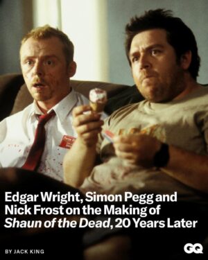 Edgar Wright Instagram - Sure, the 20th anniversary of ‘Shaun Of The Dead’ was a week ago, but - who cares - here’s two new interviews to commemorate this zombie milestone that you should read. 

1 - An in-depth interview over at @indiewire on the making of ‘Shaun Of The Dead’, on the occasion of its 20th anniversary, with contributions from @simonpegg, @friedgold, @ashfieldkate, @the_dylan_moran, @reallucydavis, Dame Penelope Wilton and yours truly. 

2 - A chat with Simon, Nick and me about 20 years of ‘Shaun Of The Dead’ for @britishgq. 

You will enjoy both! Links in bio.

And if you want to know the WHOLE story, I really recommend @ClarkCollis book ‘You’ve Got Red On You’, which shows all the struggles of getting this (or any) film to the screen.
