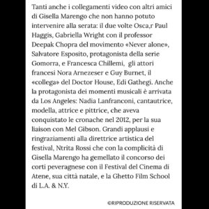 Edi Gathegi Instagram - Congratulatzioni to the Oscar qualifying short film La Gita and the Amicorti Film festival jury president @gisellamarengo. A special film with special subject matter wonderfully handled. May this piece have a beautiful life and afterlife. 💫