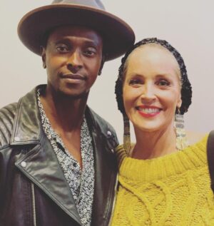 Edi Gathegi Instagram - incredible and brilliant @sharonstone. #aNightToRemember