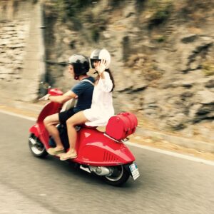 Edward Norton Instagram - My friends Giuseppe Palumbo & his wife Nunzia, the unofficial Prince of Ravello and Princess of Amalfi, embody everything I love about Italian people and culture. And they look better on a hot red Vespa 946 than any couple in history. We tailed them on the GTS Super and got to be part of their Italian postcard life for a day. Many thanks to our friends at Piaggio for the loan of the bikes. Such a blast.