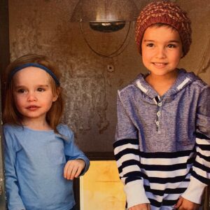 Elias Harger Instagram - L👀k what I found! Early modeling photo of me and my little sister, Colyse, for @interweavecraft in Colorado. We are 3 and 5 in the photo. @colyseharger