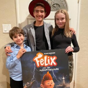 Elias Harger Instagram - What an amazing night! I had so much fun watching #felixthemovie with so many friends at the premiere of Felix and the Hidden Treasure. Thanks so much to @vivakidsfilms for such an incredible experience! And thanks to everyone who came out tonight! Now streaming on Amazon Prime, iTunes, Direct TV and On Demand/Digital.