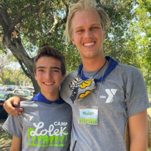 Elias Harger Instagram - I got to go to sleep-away camp this summer for the first time and had a blast! Camp Lolek with the Glendale YMCA is amazing! If you live in the area, you should definitely go! This is me with my counselor, Tinker, at the end of camp. I made a lot of friends and hope I can go again next summer. @camplolek #sleepawaycamp