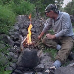 Elias Theodorou Instagram - I’m a Fighter, Man. 🌳🥊#TBT Reminiscing on my time in the bush with legend @reallesstroud and then putting in some work in the ring. #survivorman 
-
#lesstroud #fightingtosurvive #inthebush #greater #ontario
-
Videos will be linked in my stories.