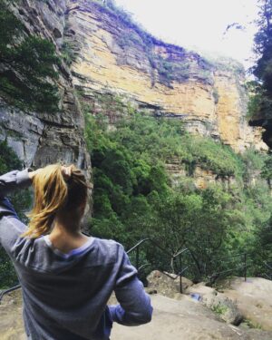 Elizabeth Blackmore Instagram - Gone bush. The National Pass, Wentworth Falls. 🐨🍃