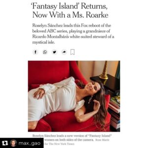 Elizabeth Craft Instagram - Thanks to @nytimes and @max_gao for this piece about @roselyn_sanchez and Fantasy Island! Premieres on FOX tomorrow night at 9pm!