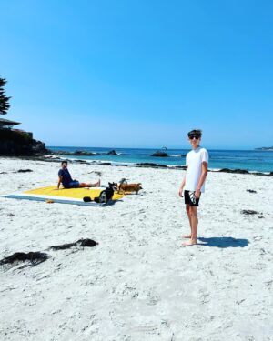 Elizabeth Craft Instagram - Fave pic of the trip. Carmel Beach. #happierinhollywood #wgastrong