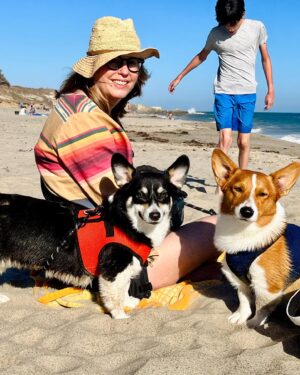 Elizabeth Craft Instagram - First trip to the dog beach! #happierinhollywood #corgilife