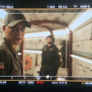 Elizabeth Faith Ludlow Instagram - One of my favorite scenes from this season of Another Life! 🚀

Shout out to our stunt coordinate Eli for making me look like a legit badass!!! 🤙🏽