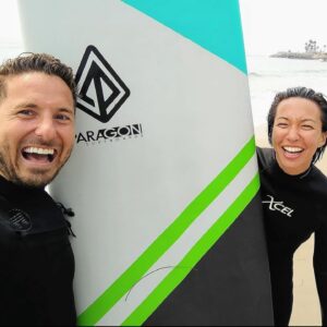 Elizabeth Frances Instagram - This last year, I got a chance to be in nature a lot more, and esp in the ocean w my dear friend Aleks @lipsmacksurf 🏄‍♀️

Aleks is one of the most kind, humble, patient, talented people I know, and ALSO a Broadway actor to boot!! With no real idea of when any of us will be at live theater again, he started his business #lipsmacksurf and I couldn’t be more proud. He wanted to create a community of surfers and a place in and out of the water that felt safe and accessible and enjoyable for Women, BIPOC, and LGBTQIA people/communities. 

Originally from Oahu, Aleks is an AMAZING teacher, has safe practices in and out of the water for these times, and is so supportive and confident. 

If you’re in LA and need a new mood booster, take a lesson with him, you won’t regret it AND you’ll be supporting local #lgbtq🌈 owned business!! #surflife #surflessons #friendssupportfriends #catchawave #pridemonth #pride🌈 #inclusion #bipoc #lgbtqia #womenempowerment